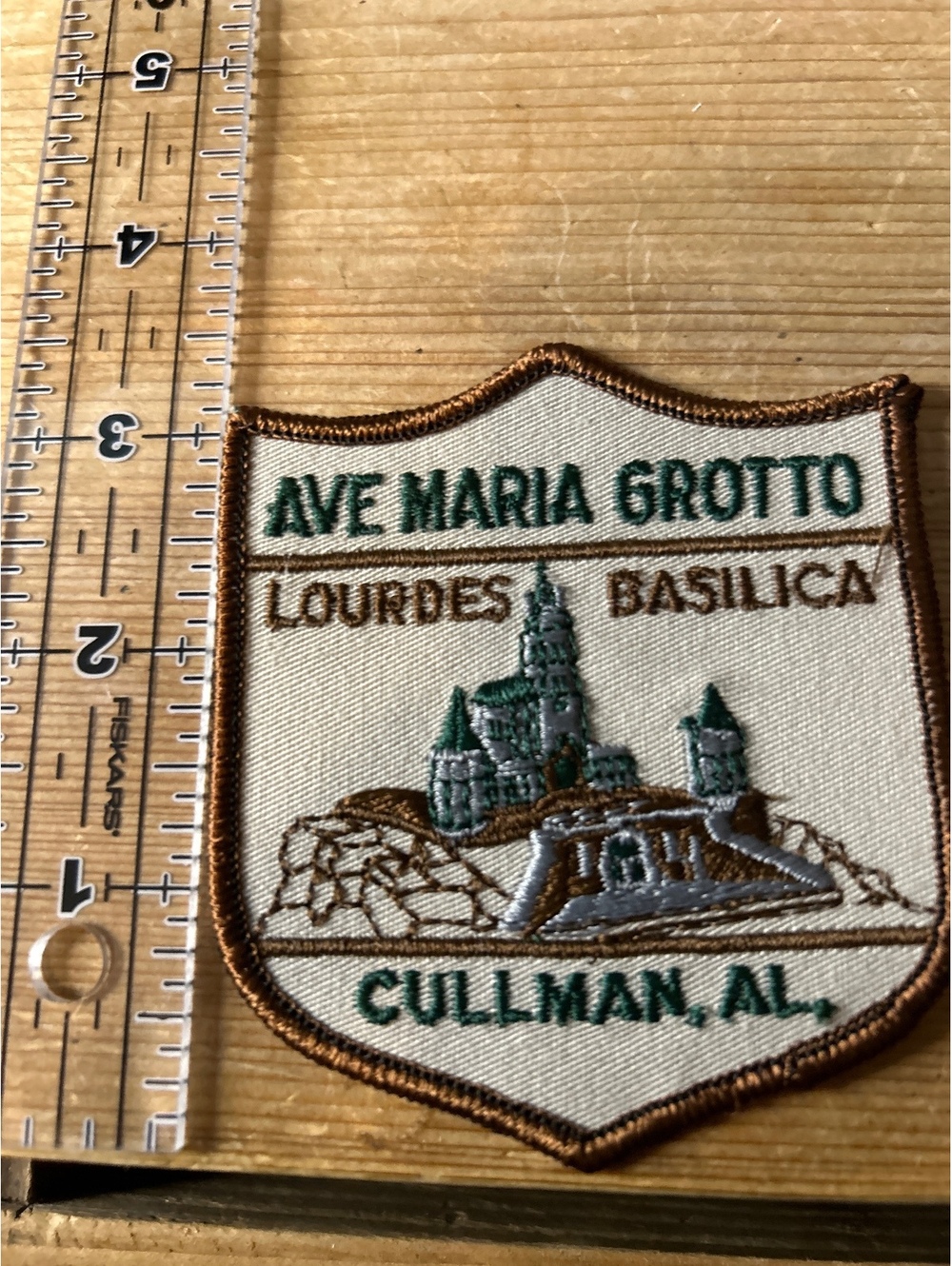 Ave Maria Grotto Lourdes Basilica Embroidered Patch Cullman AL